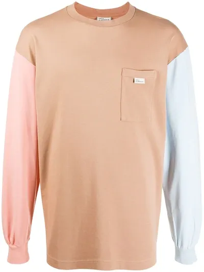 Drôle De Monsieur Colour Block T-shirt In Neutrals