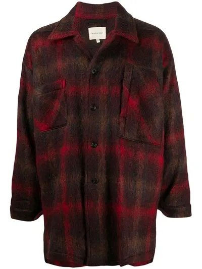 Nicholas Daley Check Shirt Jacket In Red