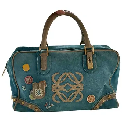 Pre-owned Loewe Amazona Handbag In Blue