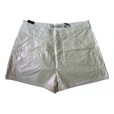 Pre-owned Calvin Klein Metallic Cotton - Elasthane Shorts