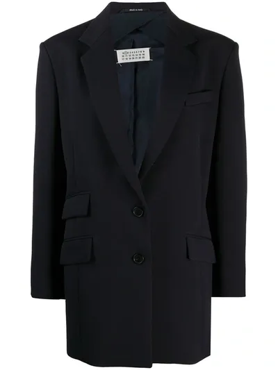 Maison Margiela 4-stitch Double-breasted Blazer In Blue