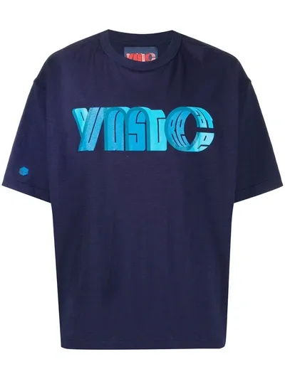 Ymc You Must Create Short Sleeve Logo Print T-shirt In Blue