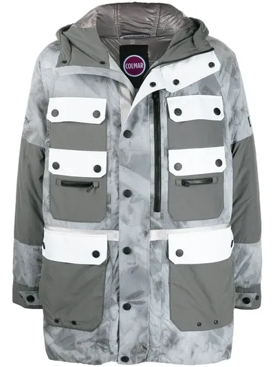 White Mountaineering Long-sleeve Pocket Detail Coat In Grey