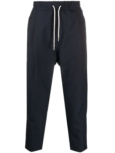 Drôle De Monsieur Wool Cropped Pants - Blue In Navy