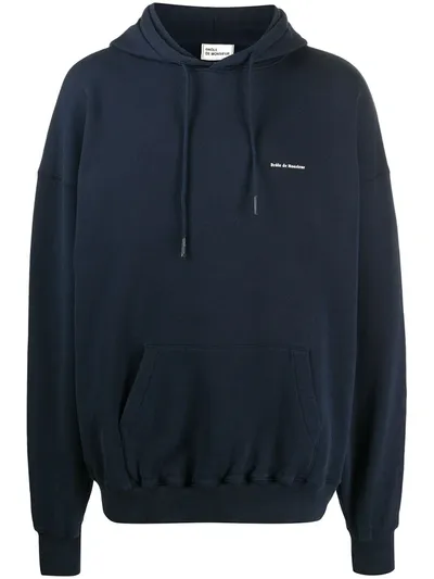 Drôle De Monsieur Logo Print Hoodie In Blue