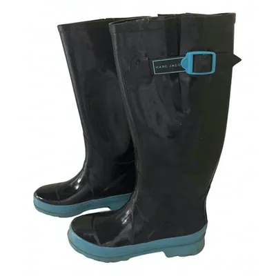 Pre-owned Marc Jacobs Wellington Boots In Black