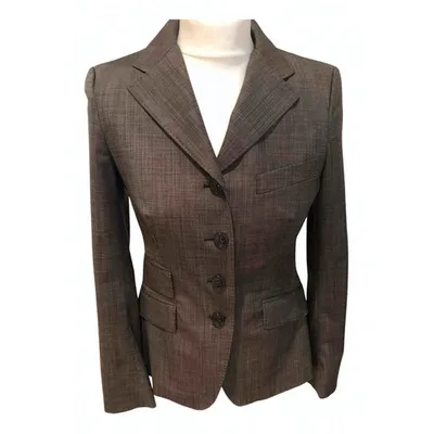 Pre-owned Max Mara Wool Blazer In Brown