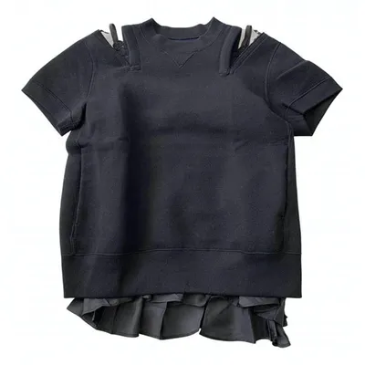 Pre-owned Sacai Black Cotton Top