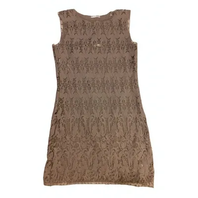 Pre-owned Hoss Intropia Wool Mini Dress In Khaki