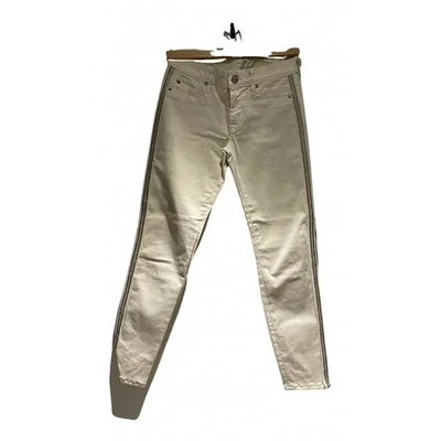 Pre-owned Hudson Slim Pants In Beige