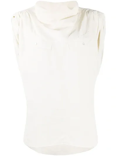 Isabel Marant Sleeveless Funnel-neck Blouse In Neutrals