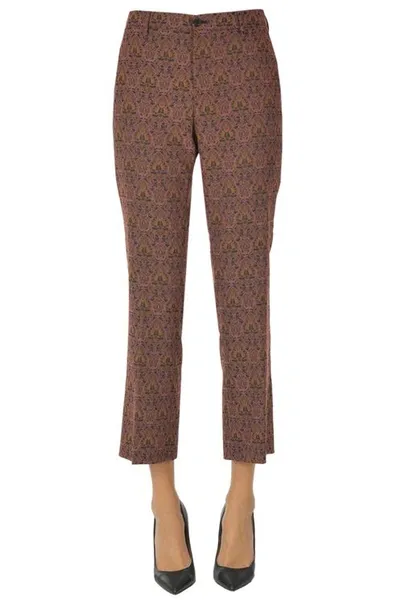 Pt01 Jacquard Fabric Trousers In Multi