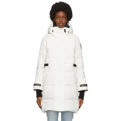 Canada Goose White Down 'black Label' Bennett Parka In North Star White