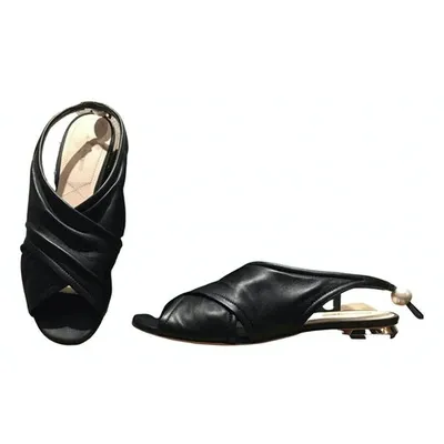 Pre-owned Nicholas Kirkwood Leather Sandal In Black