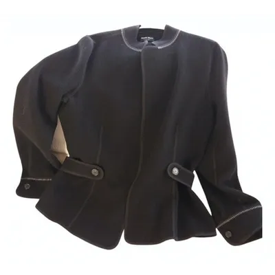 Pre-owned Giorgio Armani Wool Jacket In Black