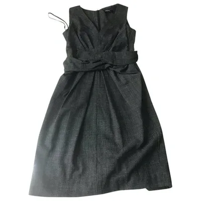 Pre-owned Dkny Wool Dress In Black