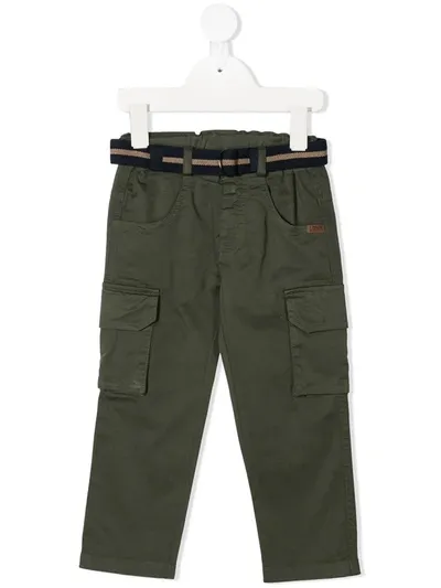 Lapin House Kids' Straight-leg Cargo Trousers In Green