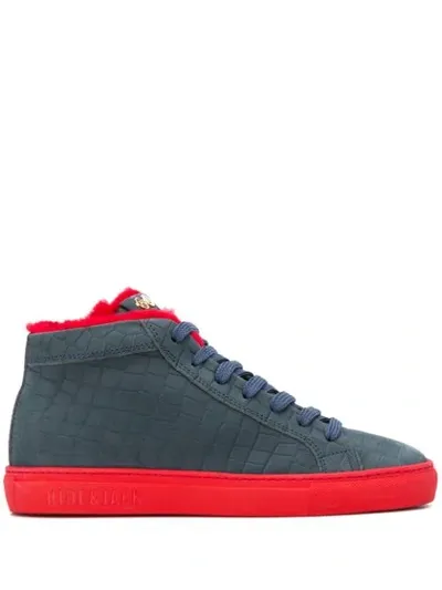 Hide & Jack Color-block High-top Sneakers In Blue