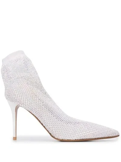 Le Silla Mesh Sock Pumps In White