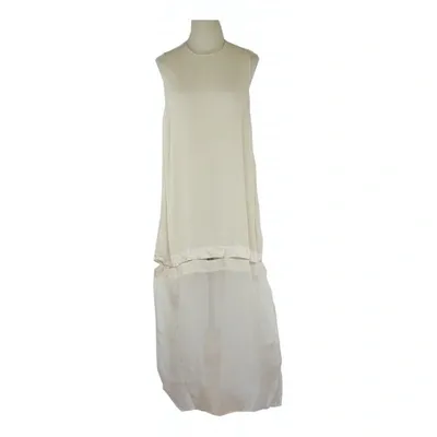 Pre-owned Stella Mccartney Silk Mid-length Dress In Beige