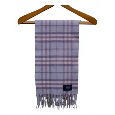 Pre-owned Johnstons Of Elgin Cashmere Scarf In Purple