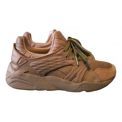 Pre-owned Puma Leather Trainers In Pink