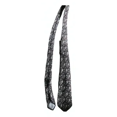 Pre-owned Saint Laurent Wool Tie In Brown