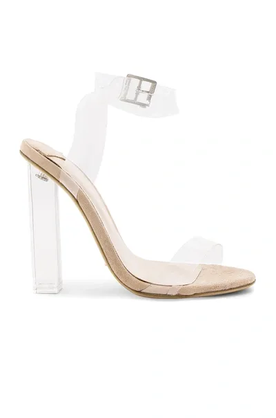 Tony Bianco Kiki Heel In Clear Vynalite & Blush