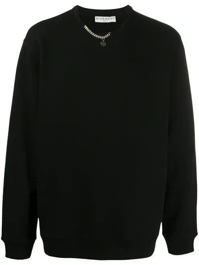 Givenchy Curb Chain Embellished Sweatshirt In Black