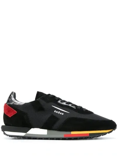 Ghoud Rush Sneakers In Black Suede And Fabric In Nero