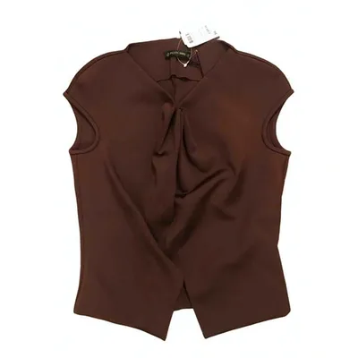 Pre-owned Plein Sud Jersey Top In Brown