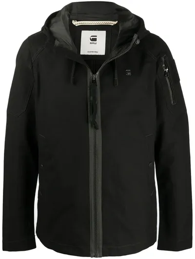 G-star Raw Hooded Windbreaker Jacket In Black