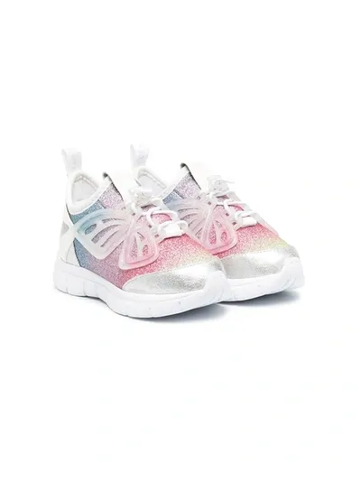 Sophia Webster Mini Kids' Butterfly Low-top Sneakers In White