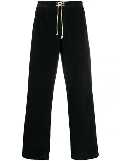 Société Anonyme Corduroy Loose Fit Trousers In Black