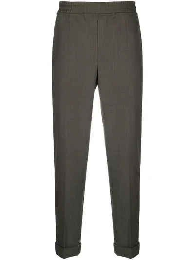 Neil Barrett Elasticated-waist Tailored Trousers In Green