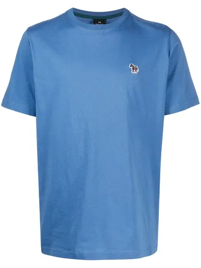 Ps By Paul Smith Patch Detail Short-sleeved T-shirt In Blue