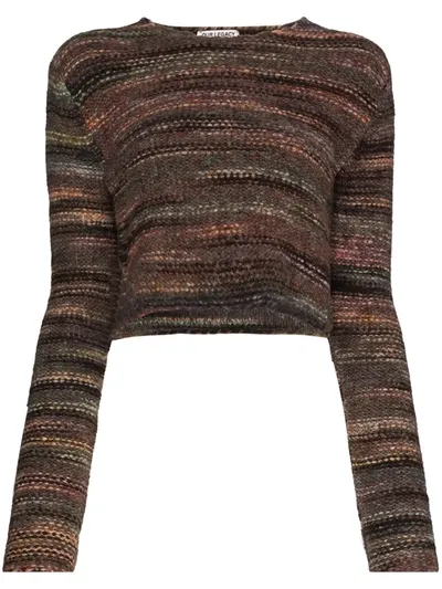 Our Legacy Brown Shrunken Fair Isle Sweater