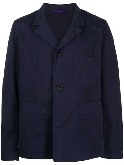 Ps By Paul Smith Multi-pocket Chore Jacket In Blue