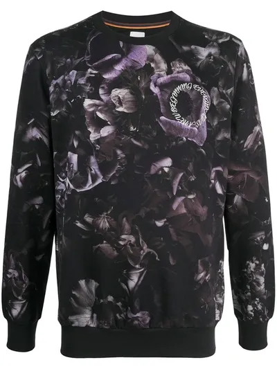 Paul Smith Faded Print Sweatshirt In Black