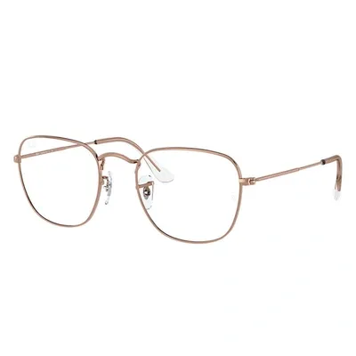 Ray Ban Frank Optics Eyeglasses Shiny Copper Frame Clear Lenses 51-20