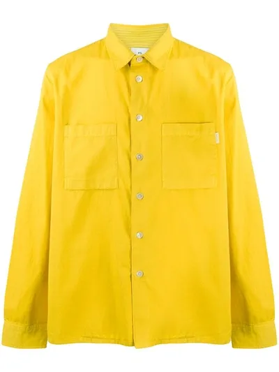 Ps By Paul Smith Chest Patch Pocket Shirt In Yellow