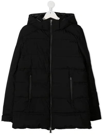 Herno Teen Down Padded Coat In Black