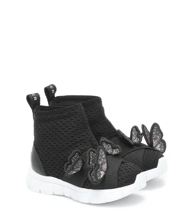 Sophia Webster Mini Kids' Riva Mesh Sneakers In Black