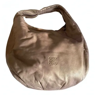 Pre-owned Loewe Leather Handbag In Gold