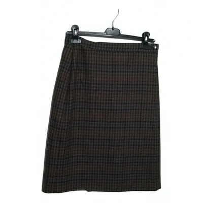 Pre-owned Max Mara Wool Mid-length Skirt In Multicolour