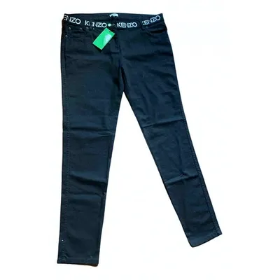 Pre-owned Kenzo Slim Jeans In Black