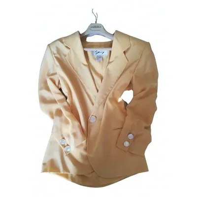 Pre-owned Genny Silk Blazer In Yellow