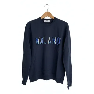 Pre-owned Msgm Sweatshirt In Blue