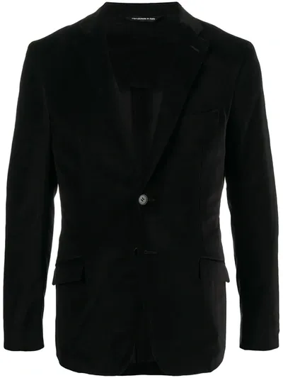 Tonello Velvet Blazer Jacket In Black