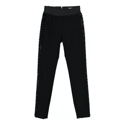 Pre-owned Stella Mccartney Wool Slim Pants In Black